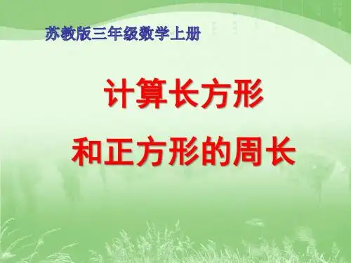 三年级上册数学《 长方形和正方形的周长计算》课件
