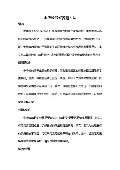 中华蜂最好养殖方法