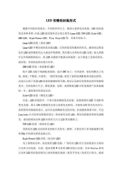 LED有哪些封装形式