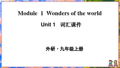 外研版英语九年级上册Module1-3全部词汇详解课件