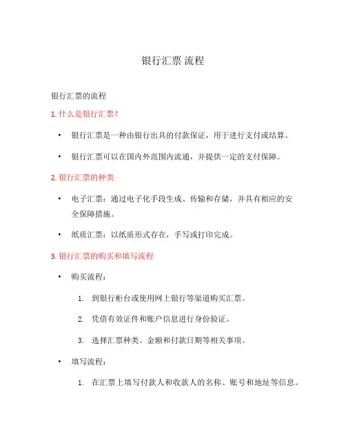 银行汇票 流程