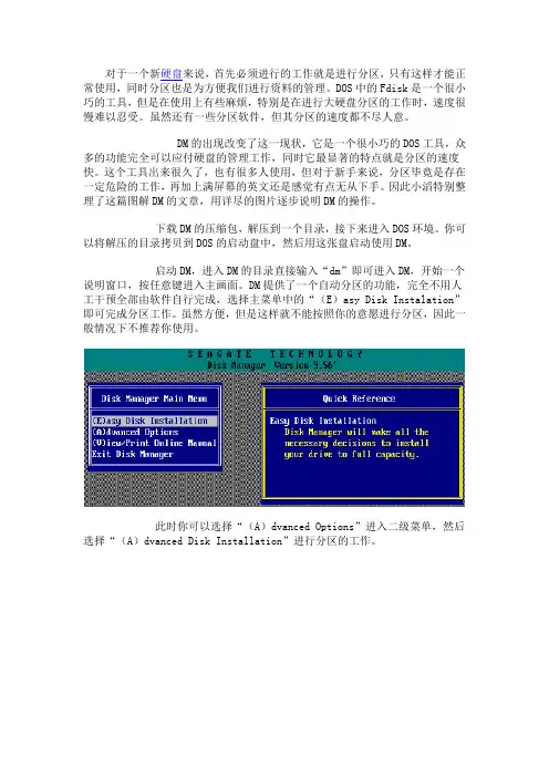 DM硬盘分区使用教程