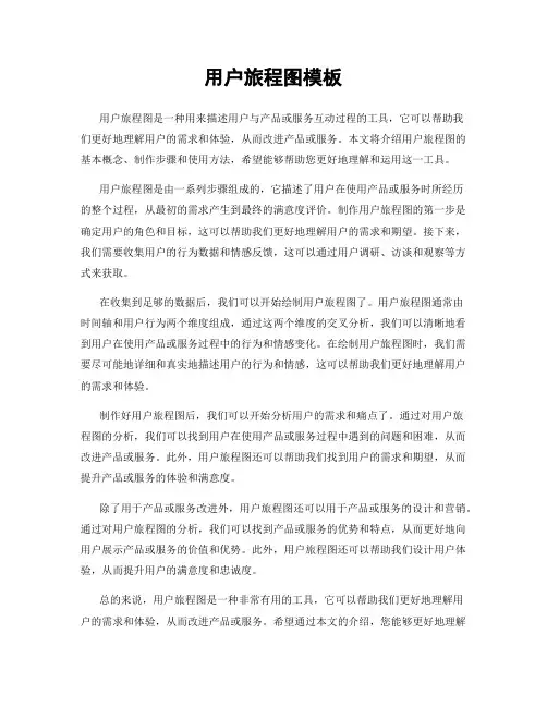 用户旅程图模板