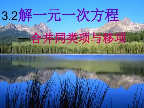 人教版七年级数学上册《解一元一次方程——合并同类项与移项》课件(共12张PPT)