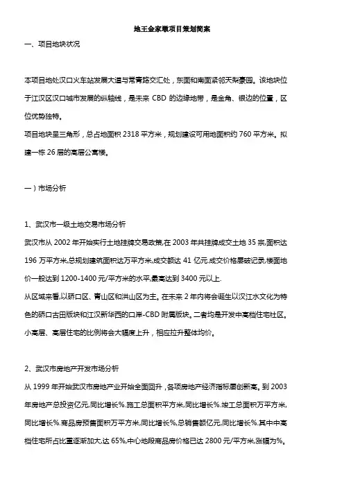 地王金家墩项目策划简案
