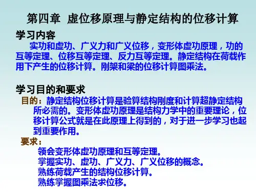 结构力学——静定结构位移计算