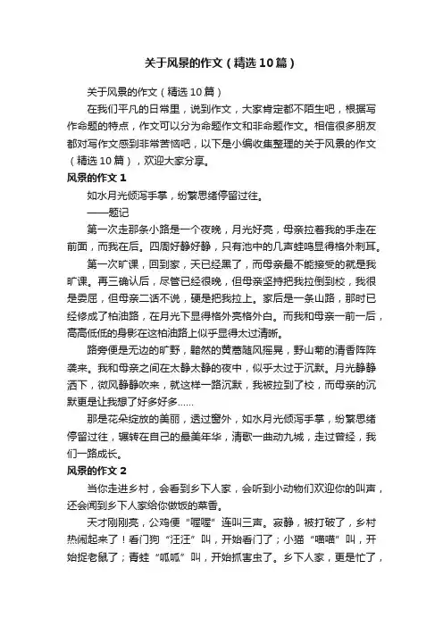 关于风景的作文（精选10篇）