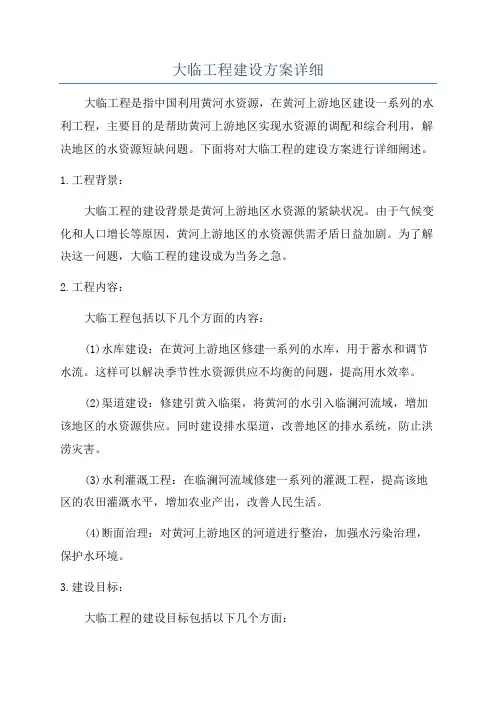 大临工程建设方案详细