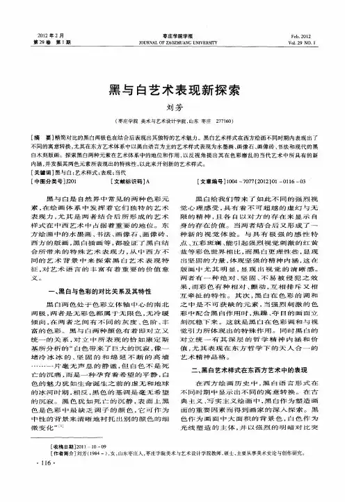 黑与白艺术表现新探索