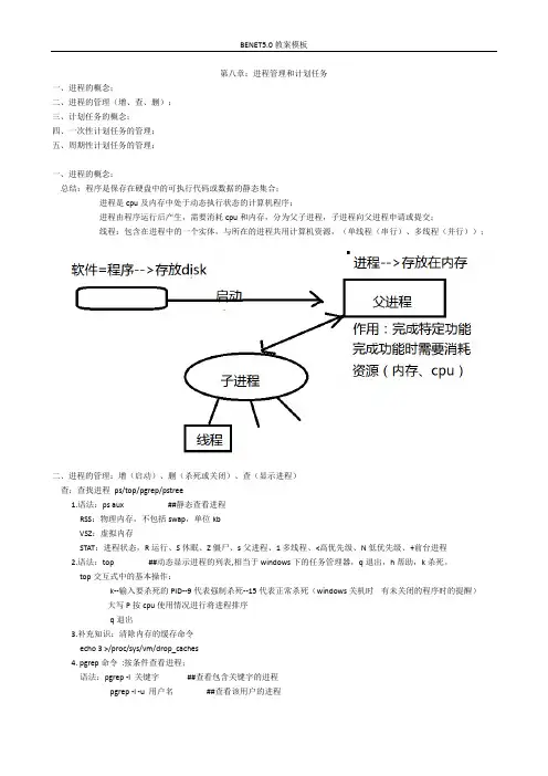 第八章：进程管理和计划任务