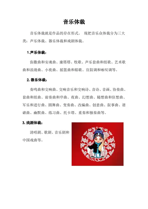 音乐体裁