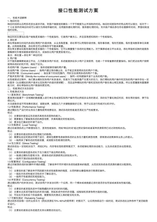 接口性能测试方案