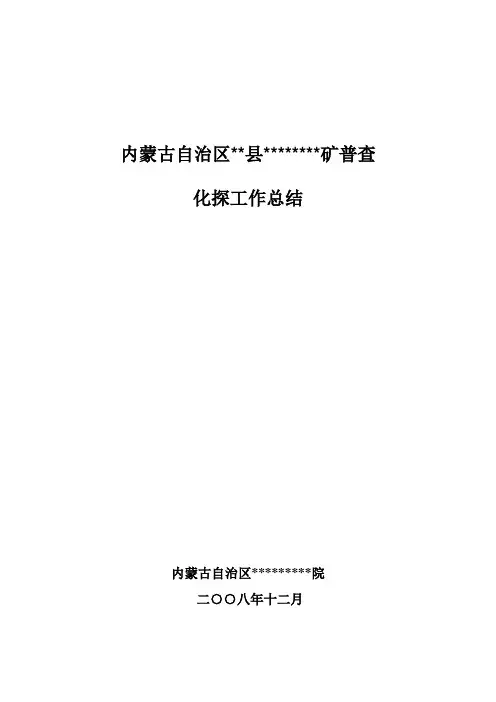 化探报告