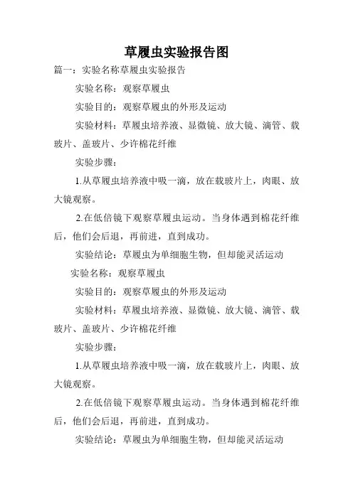 草履虫实验报告图.doc
