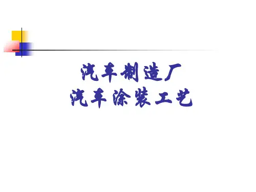 汽车制造厂-汽车制造四大工艺-涂装工艺-全部工序