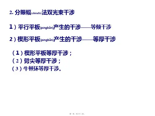 2. 分振幅法双光束干涉