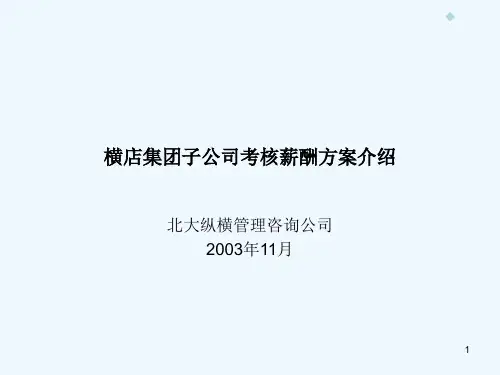 1117横店集团考核薪酬方案