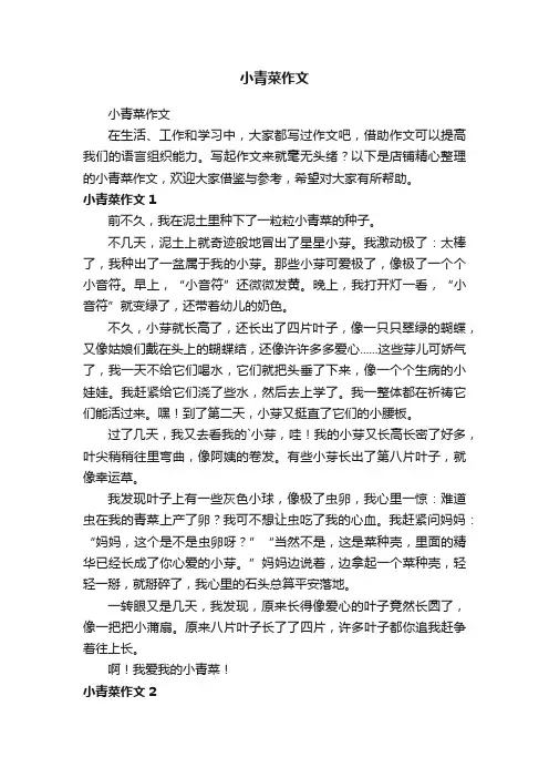 小青菜作文
