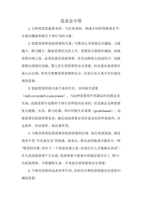 需求金字塔