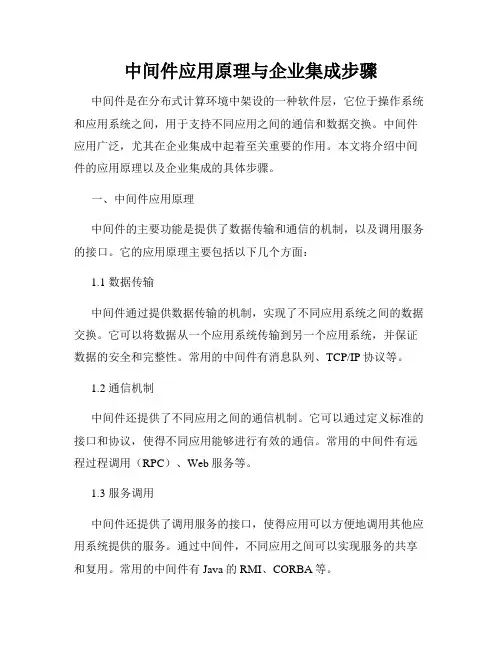 中间件应用原理与企业集成步骤
