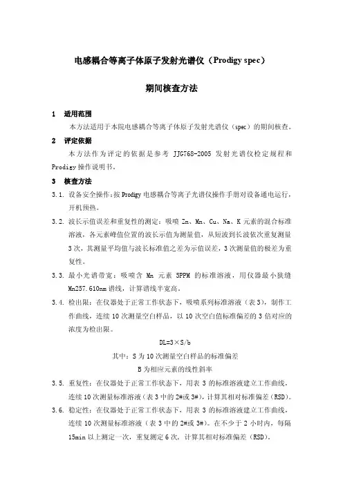 ICP期间核查方法