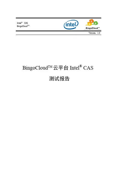 BingoCloud云平台Intel CAS测试报告_v1.0