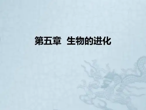 江苏省连云港灌云县第一中学高中生物《第五章 生物的进化》课件 新人教版必修2