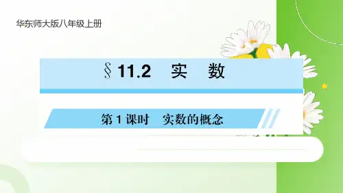11.2+第1课时+实数的概念+课件+2023-2024学年华东师大版数学八年级上册
