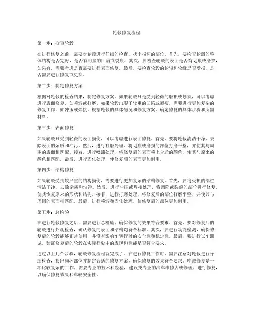 轮毂修复流程