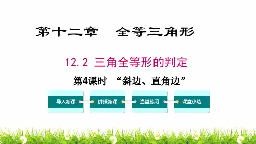 人教版初中八年级上册数学《斜边、直角边》精品教案