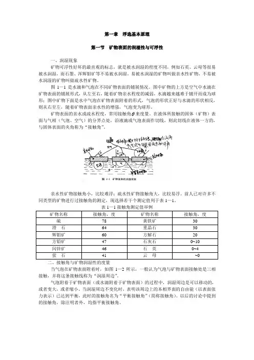 第一章  浮选基本原理