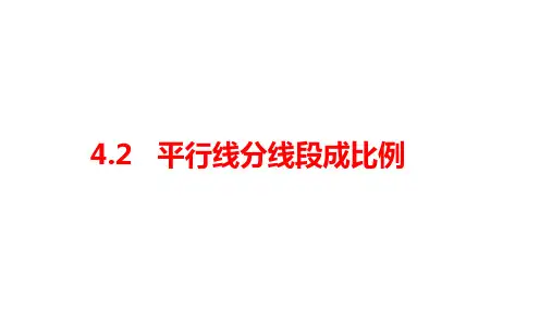 北师大版九年级数学上册4.2 平行线分线段成比例课件(23张PPT)