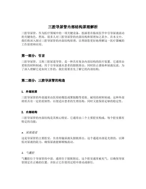 三腔导尿管内部结构原理解析