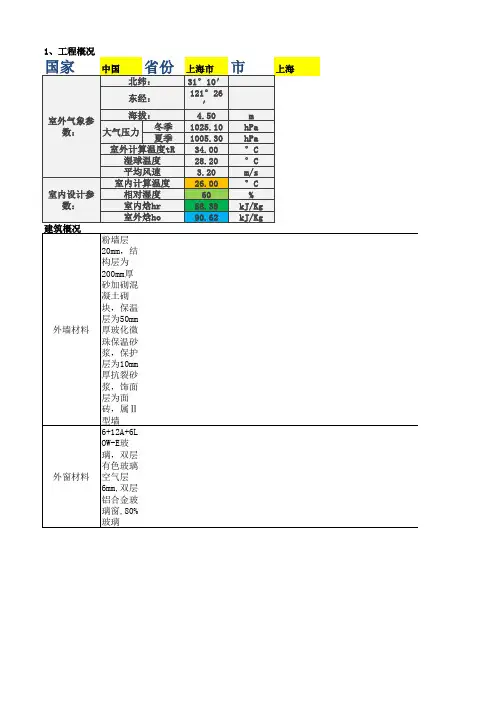 最详细的暖通毕业设计-设计计算书