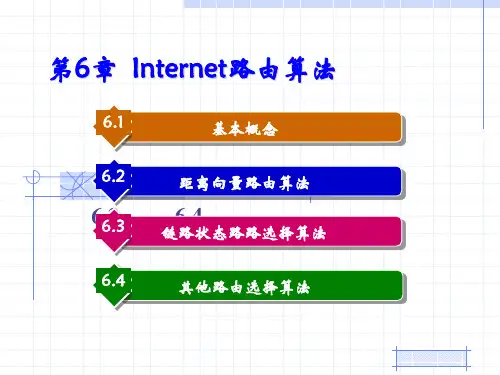 Internet核心原理与应用技术 第6章 Internet路由算法.ppt