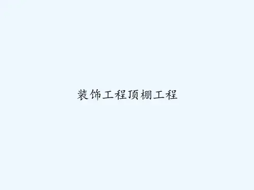 装饰工程顶棚工程 PPT