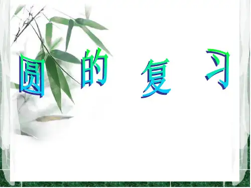 2019届人教版九年级中考复习《圆》课件(共13张PPT)