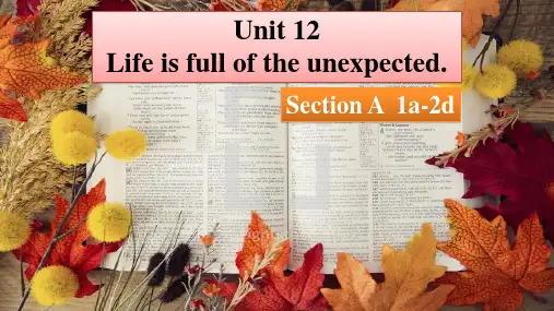 人教版九年级英语Unit 12 SectionA 1a-2d)课件