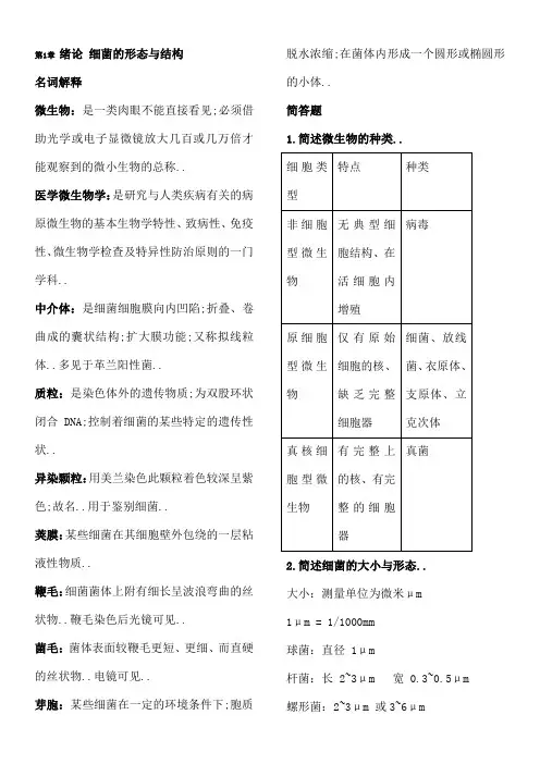 医学微生物学复习要点重点总结
