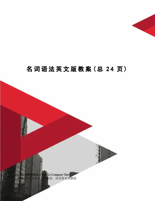 名词语法英文版教案