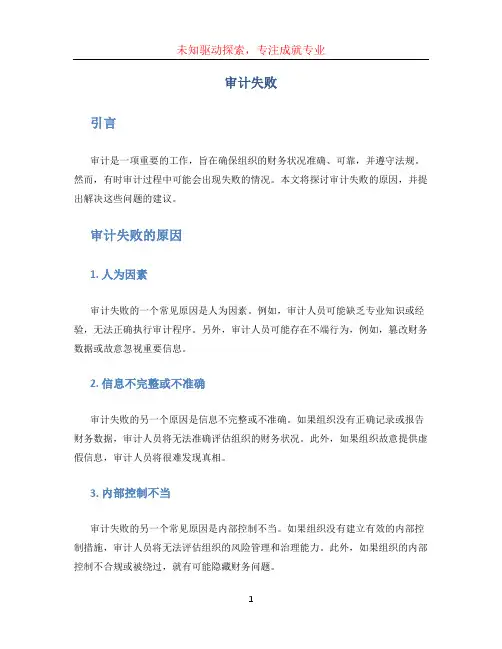 审计失败文档