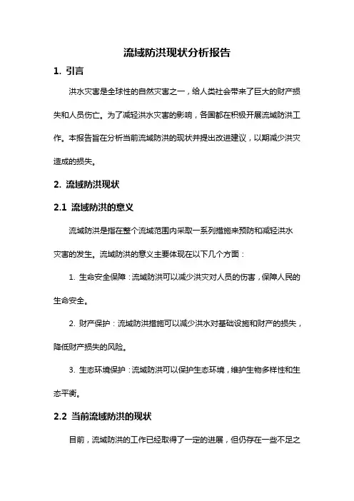 流域防洪现状分析报告