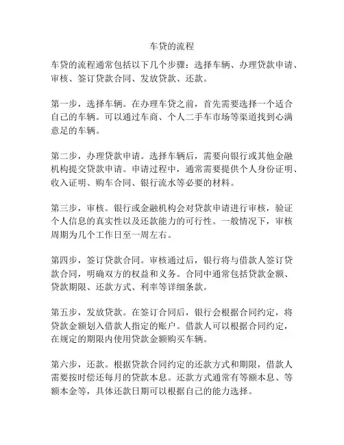 车贷的流程
