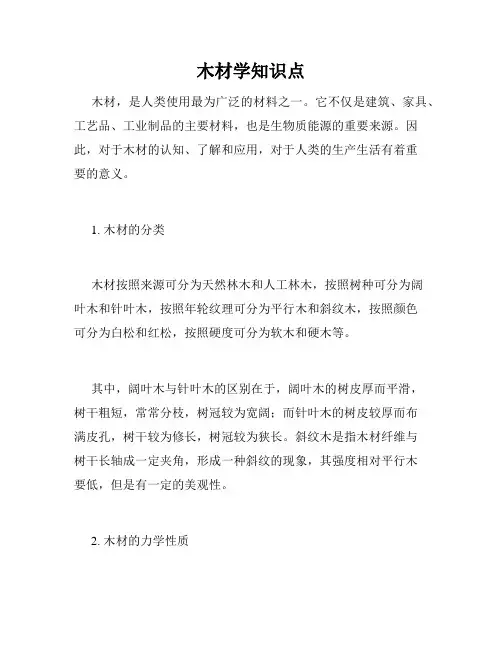 木材学知识点
