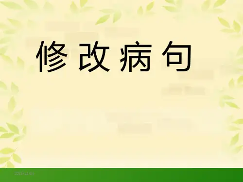 中考语文二轮专项复习：修改病句课件(共21张PPT)