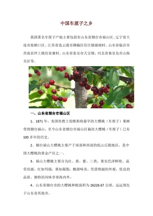 中国车厘子之乡