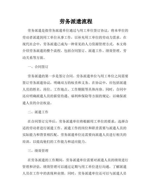 劳务派遣流程
