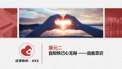 高教社2024大学生心理健康教育——认知与体验(第三版)教学课件单元二  自知悦己心无碍 —自我意识
