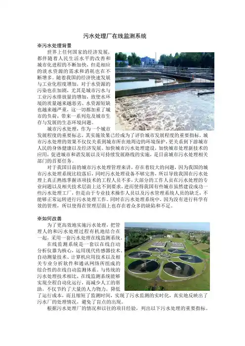 污水处理厂在线监测系统