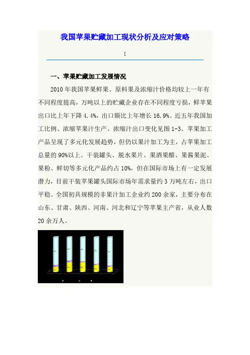 我国苹果贮藏加工现状分析及应对策略